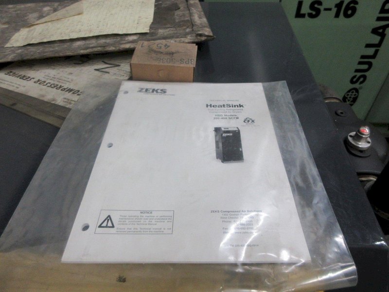 Zeks 400HSGA500 Heat Sink Refrigerant Air Dryer, 1HP Compressor Motor- Auction Item