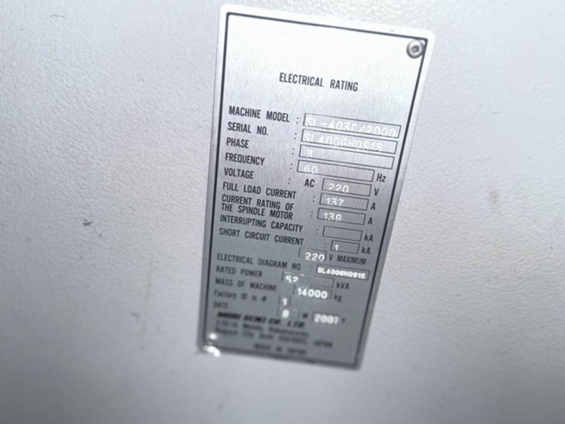 MORI SEIKI SL-403C/2000 CNC TURNING CENTER WITH LIVE TOOLING