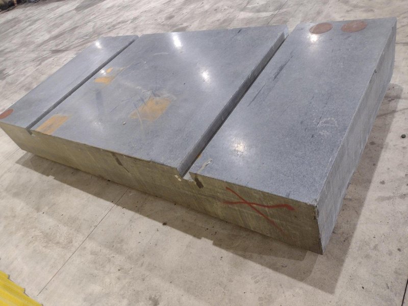 60&quot; x 120&quot; x 16&quot; GRAY GRANITE SURFACE LAYOUT PLATE INSPECTION TABLE: STOCK 21087