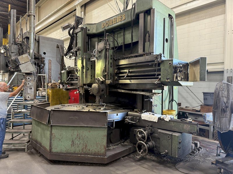 110&quot; DORRIES 3-HEAD VERTICAL TURRET LATHE VTL, 60&quot; PART HEIGHT: YOBRO #23904