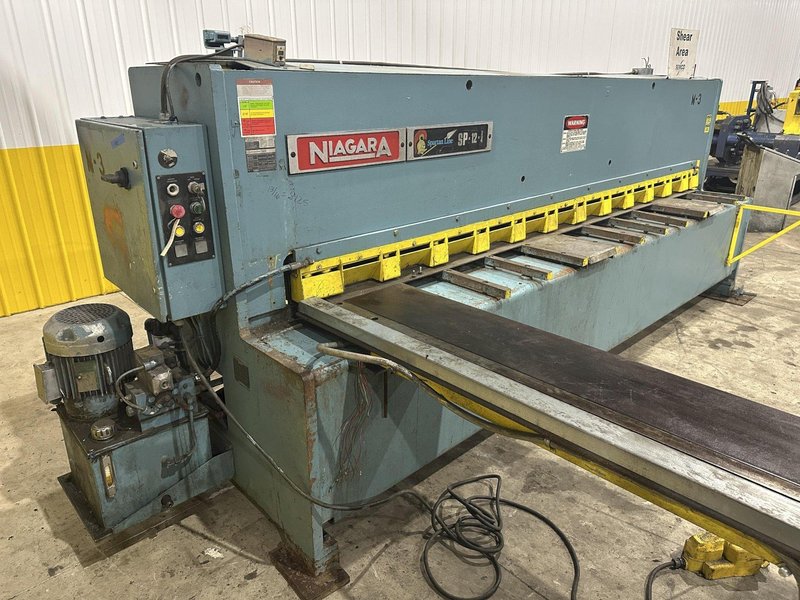 12&#039; X 1/4&quot; NIAGARA MODEL #SP-12-1/4 HYDRAULIC SHEAR: STOCK #22385
