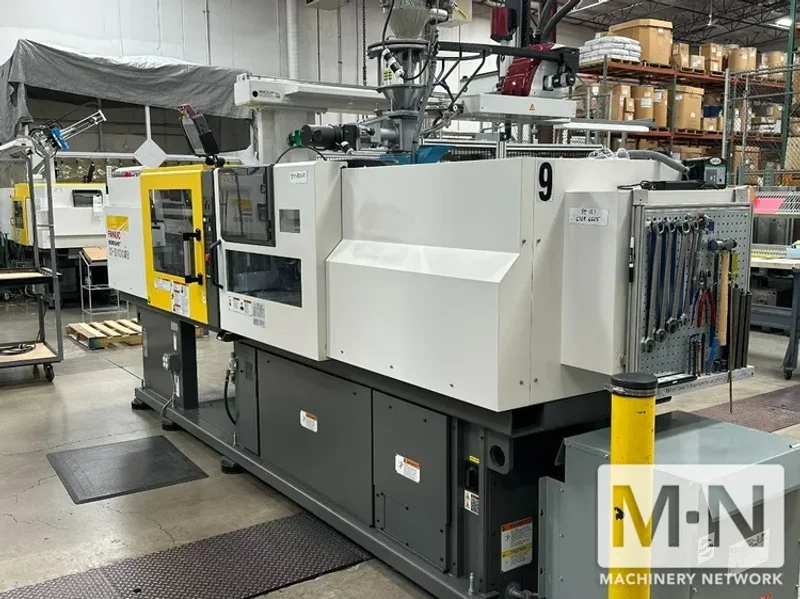 138 TON 6 OZ OR 1.9 OZ MILACRON FANUC ROBOSHOT MODEL S-110iA INJECTION MOLDING MACHINE MFG 2021 (2) AVAILABLE
