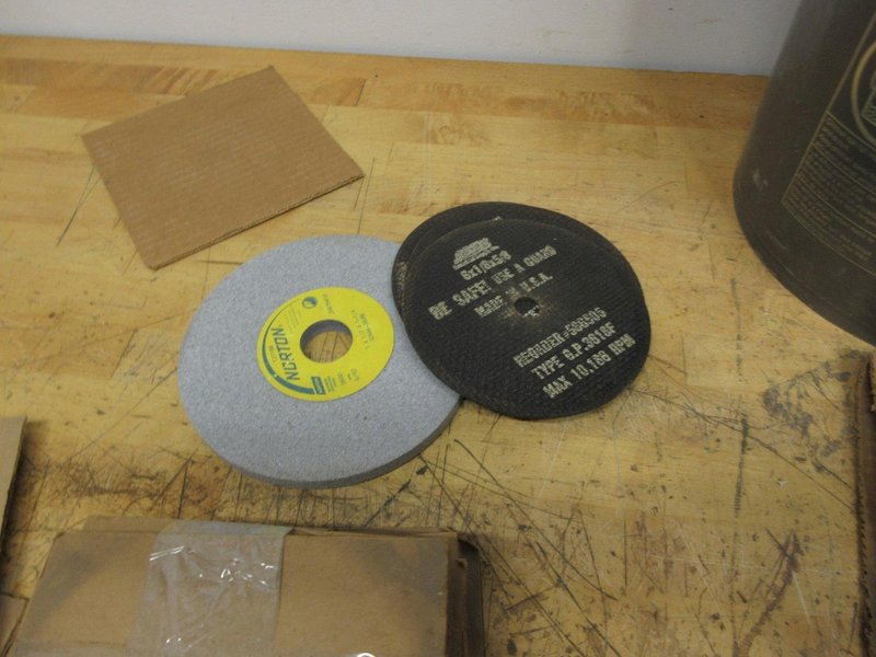 Bucket of Miscellaneous Toolroom Grinder Wheels and Cutoff Wheels- Auction Item