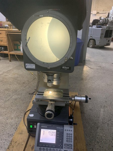 12" NIKON #V12 Bench Top Vertical Beam Profile Projector / Optical Comparator, s/n 236038