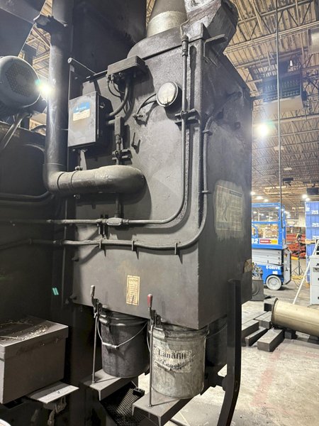 6 CU FT WHEELABRATOR MODEL #WTB-6.0 RUBBER BELT TUMBLE TYPE SHOT BLAST MACHINE: YOBRO #24278