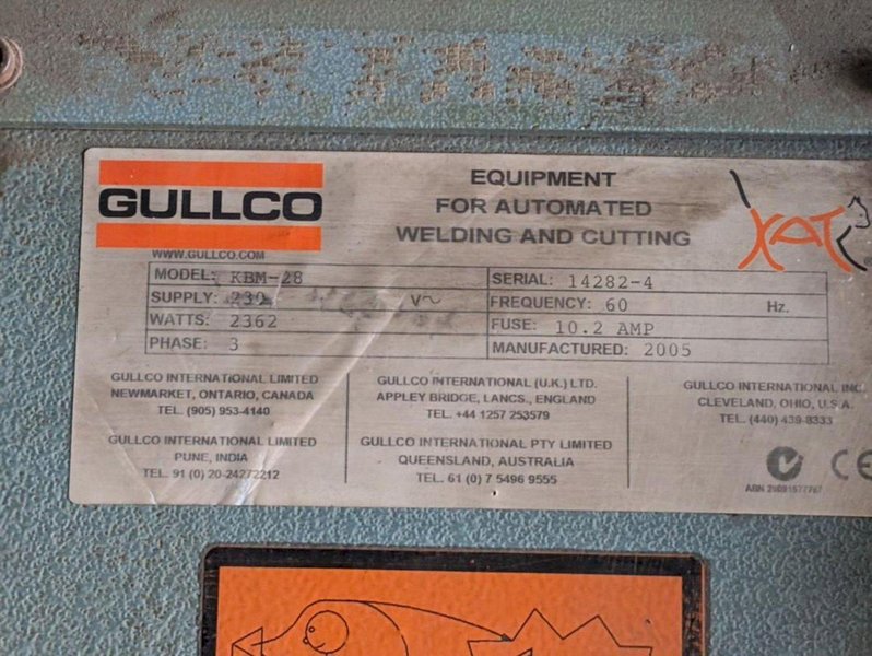GULLCO MODEL #KBM-28 PLATE BEVELING MACHINE: YOBRO #24075