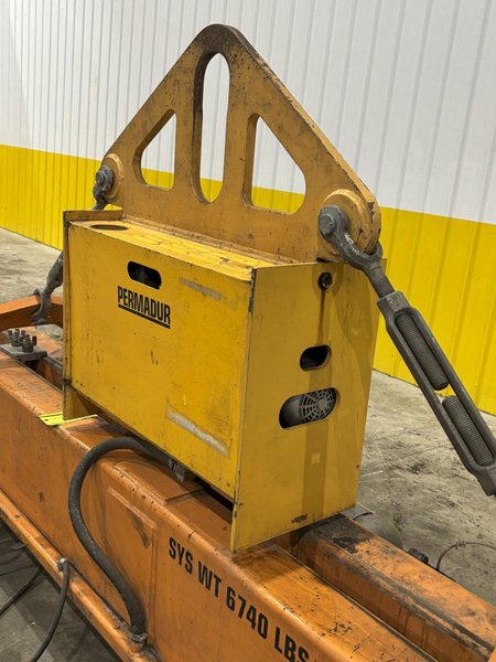 10,000 LBS X 50' X 8' PERMADUR SERIAS 816 VACUUM SHEET LIFTER WITH UNIVAC 1500 GENERATOR: STOCK 22460