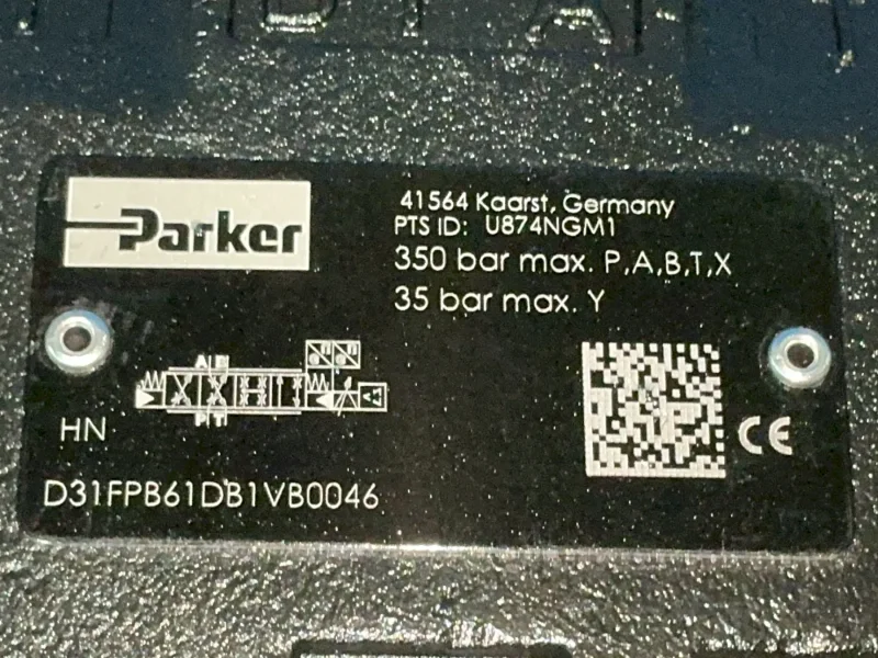 PARKER HYDRAULIC SERVO VALVE  -  D31FPB61DB1VB00