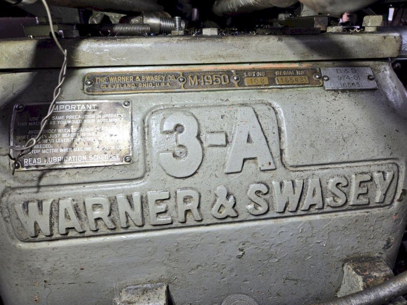 WARNER &amp; SWASEY 3A MODEL M-1950 TURRET LATHE. STOCK # 0992625.