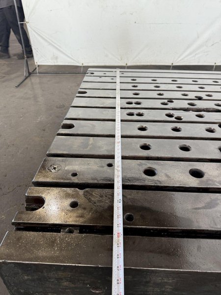 60&quot; WIDE X 67&quot; LONG X 9&quot; THICK T-SLOTTED BOLSTER PLATE. STOCK # 1006324