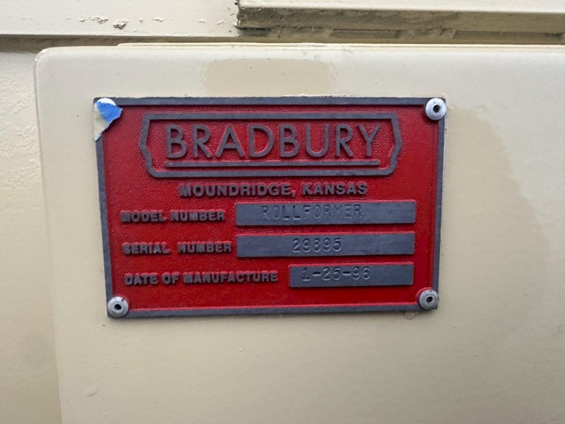 10 STAND X 3.5&quot; ARBOR X 42&quot; BRADBURY STANDING SEAM 360 &amp; STANDING SEAM RAFTED ROLLFORMER. STOCK # 0733822