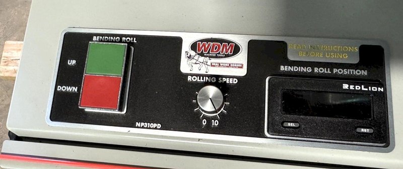 4' x 7/32" WDM Initial Pinch Bending Roll  310-5-48, 5" Diameter Rolls, DRO, New, In Stock