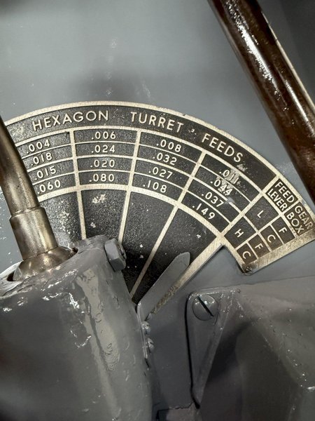 1A WARNER &amp; SWASEY M–3400 SADDLE-TYPE TURRET LATHE W/ TOOLING. STOCK # 0550225