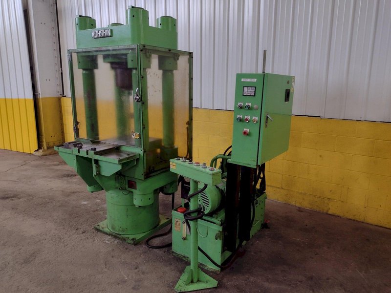 300 TON KOHSHIN MODEL #300TF HYDRAULIC 4-POST PRESS 6.5" STROKE: STOCK #16214