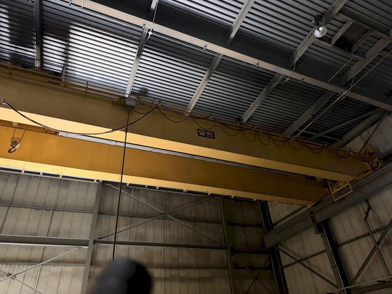 50/10 TON  X 68' SPAN ORLEY MEYER DOUBLE GIRDER OVERHEAD BRIDGE CRANE. STOCK # 0757426