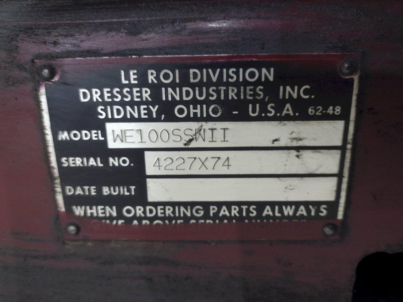 100 HP LEROI MODEL #A219-152-3_C7 WATER COOLED AIR COMPRESSOR: STOCK #21254