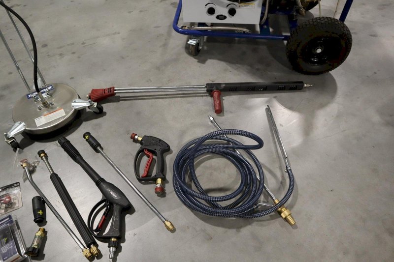 Powerhorse Hot Water Pressure Washer with Propane Burner, 3600 PSI, 2.6 GPM, with Accessories- Auction Item