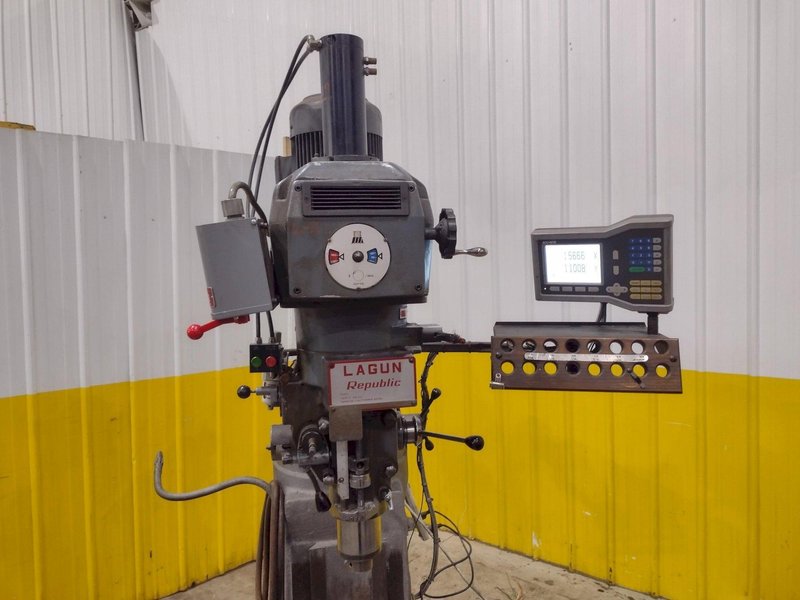3 HP LAGUN MODEL #FTV-2 VERTICAL RAM TYPE KNEE MILL WIGH DRO &amp; POWER FEED  : YOBRO 25403