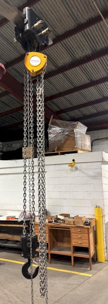 5 Ton Konecranes Manual Chain Hoist, 12' Lift, Manual Trolley, Nice