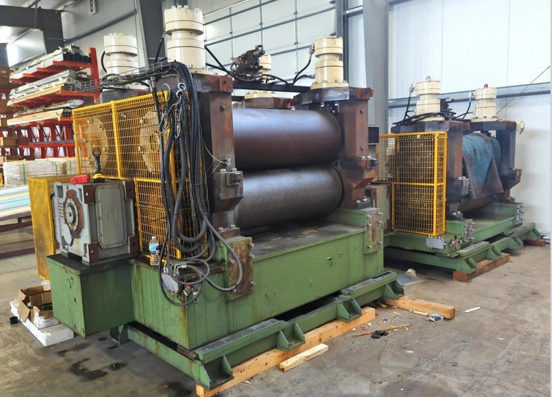 50&quot; WIDE BRADBURY-PUMA &quot;STUCCO&quot; DESIGN TWIN-STAND EMBOSSER ROLLS, NEW 2013: STOCK #17004
