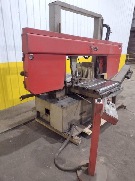 14" X 20.5" BOMAR MODEL #SL-520 SEMI-AUTOMATIC DUAL POST HORIZONTAL BAND SAW, 2003: STOCK #19577