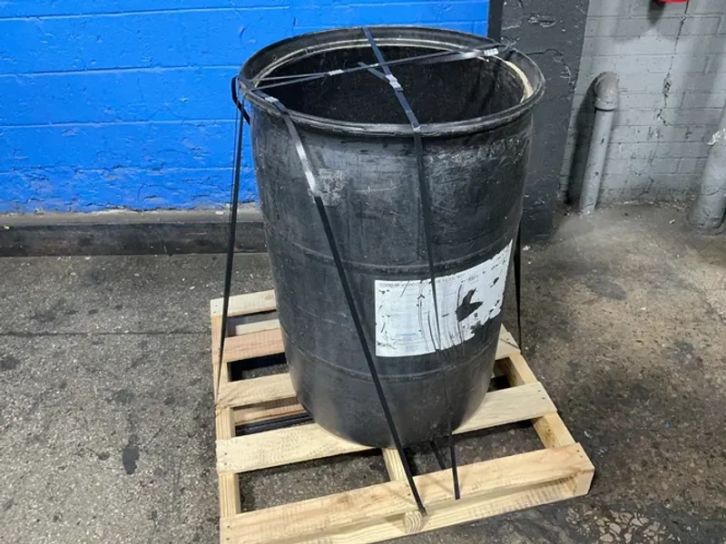 Approx. 61 Gal Barrel, 75% Full Finishing Stones
