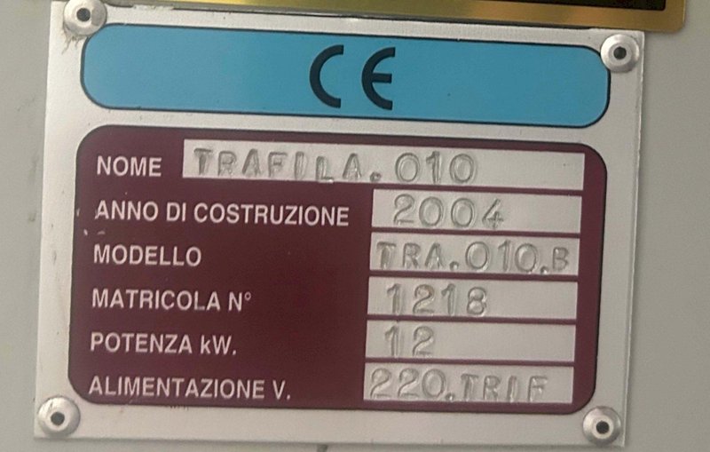 11 pass Oromecanica Trafila.010.B Wet Type Wire Drawer (14650)