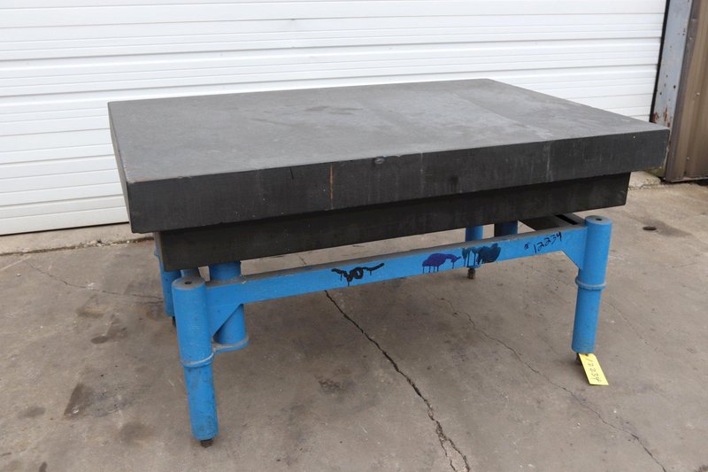 6&#039; x 4&#039; x 12&quot; BLACK GRANITE SURFACE PLATE: STOCK #12234