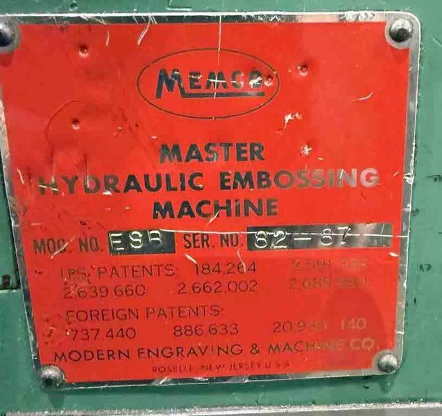 Embosser, Memco, 18" Wide
