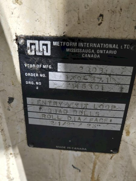 2.5" METFORM ROLLFORMER LINE: YOBRO #24920