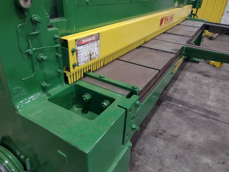 10' X 1/4" WYSONG MODEL #1025-F MECHANICAL POWER SQUARING SHEAR: YOBRO #25202