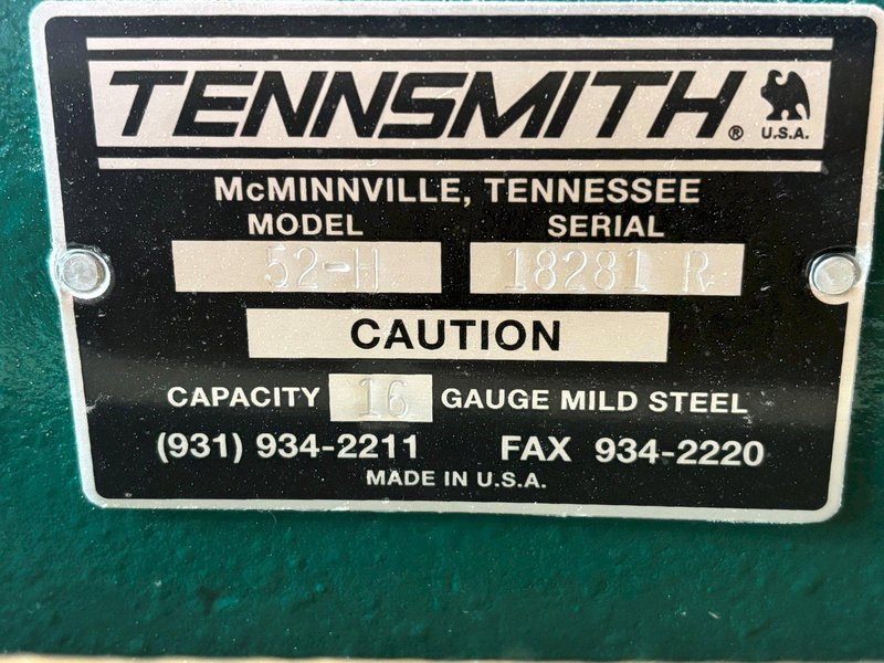 52" X 16 GAUGE NATIONAL MODEL #52-H HYDRAULIC POWE SHEAR, NEW ON SKID: YOBRO #24673