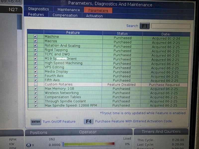 HAAS UMC-500SS 5 Axis horizontal machining Center