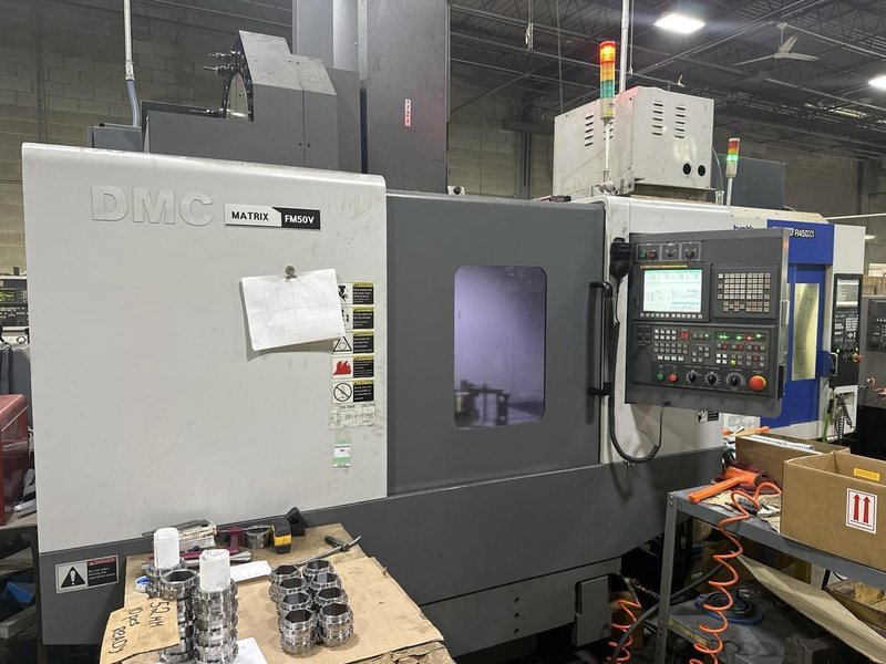 DMC Matrix FM50V VMC, 2012 – Fanuc Oi-MD Control, Chip Conveyor