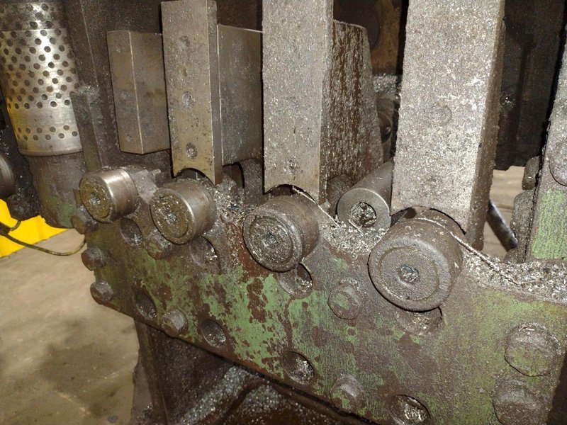 9 SPINDLE PEDDINGHAUS MODEL #BDL-1250/9 I-BEAM DRILL/DRILLING LINE: STOCK #19128