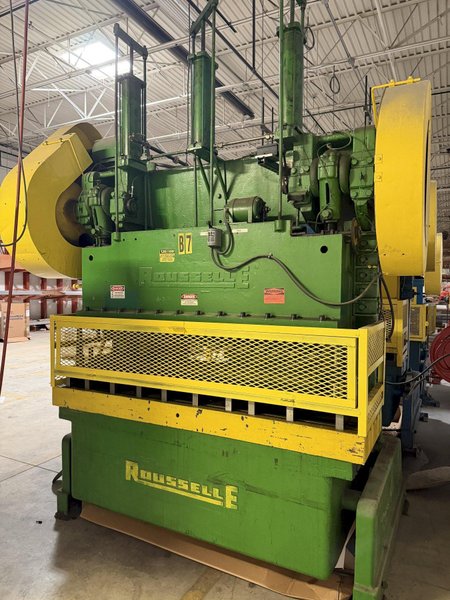 100 TON ROUSSELLE 10B80 DOUBLE CRANK GAP FRAME PRESS. STOCK # 0759726