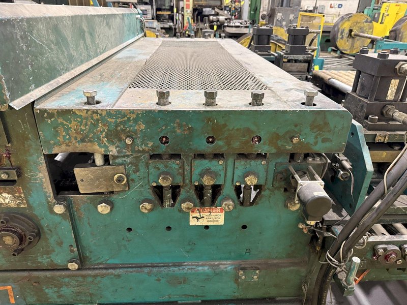 60" x 16 GAUGE IOWA MODEL #GAF60-6 COIL SLEAR (SLITTING &amp; CUT-TO-LENGTH) LINE, WITH UNCOILERS &amp; SIDE PUNCHING / NOTCHING: YOBRO #24552