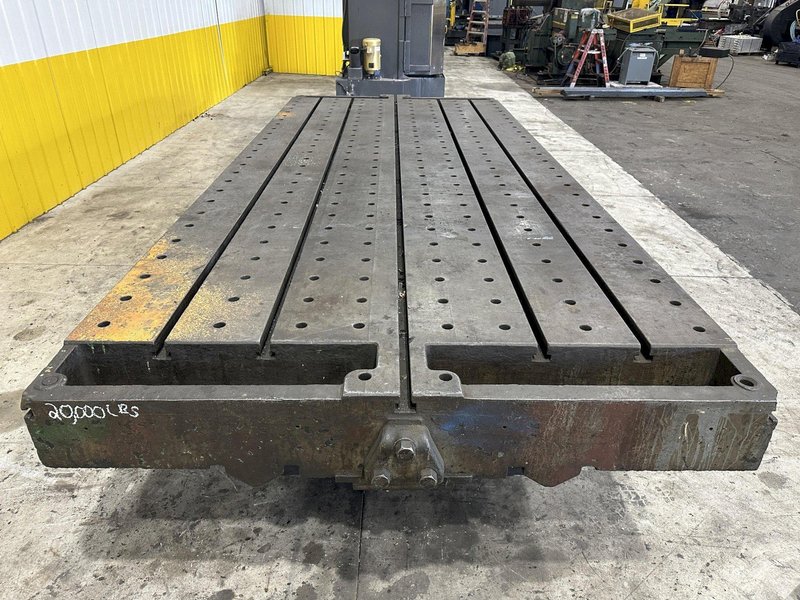 6&#039; X 14&#039;6&quot; HEAVY DUTY T-SLOTTED LAYOUT TABLE ON RAISED BASE: STOCK #21788