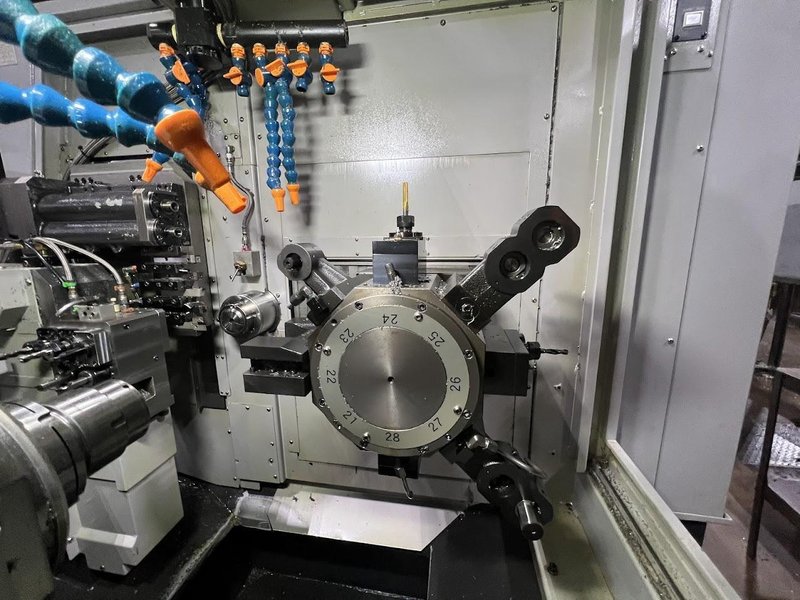 Tsugami B038T Swiss CNC Lathe, 38mm, 8-axis, Mag Barfeed, HP coolant, Fanuc31i-B, New 2016