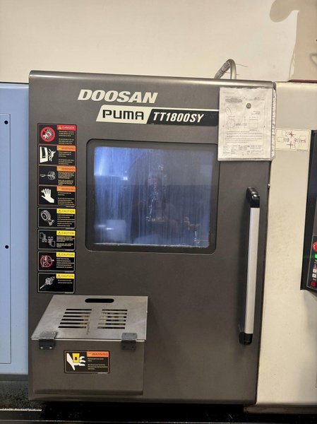 Doosan Puma TT1800SY Multi Axis CNC Lathe, 2016 – Bar Feeder, Sub Spindle, Twin Turret, Live Tooling
