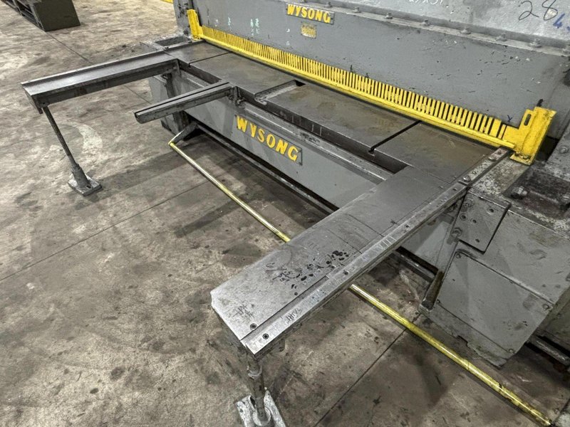 8&#039; X 3/16&quot; WYSONG MODEL #796 MECHANICAL POWER SQUARING SHEAR WITH BACK GAUGE: STOCK #23634