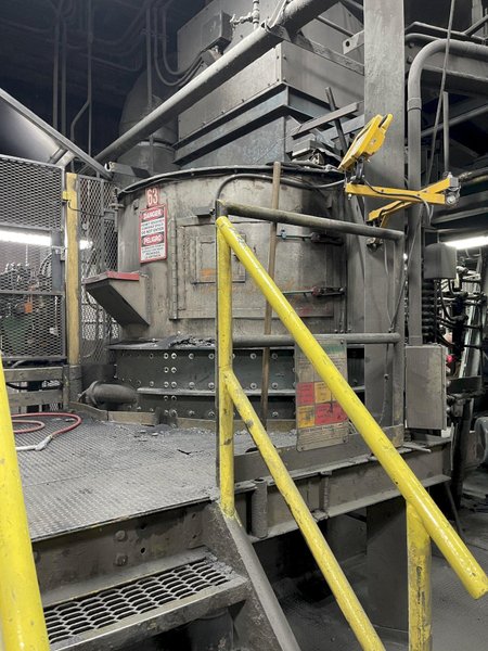 west 1965 B and P model 85b muller with dust hood, batch hopper, cooling system, upgraded to 100b gearbox , 125 hp motor, s/n 85b-101-6506
2020 west Simpson Hartley compactability system with model 2552 test unit, controls model 2552b1 s/n 2552b1-0611-1912, remote readout, bond feed transporter model 90mk2-5, available date 5/1/2025