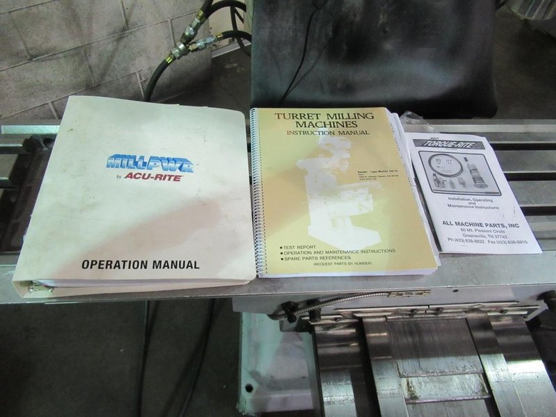 Lagun FTV-2 CNC Vertical Knee Mill with Acu-Rite Millpower 2 2-Axis CNC Control, Power Draw Bar- Auction Item