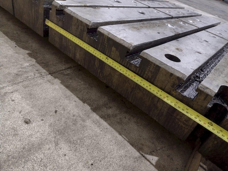 120&quot; X 48&quot; X 6&quot; T-SLOTTED PRESS BOLSTER PLATE: STOCK #22522