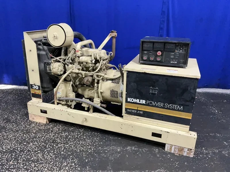 KOHLER 30 KW DIESEL GENERATOR   -  30RZ82