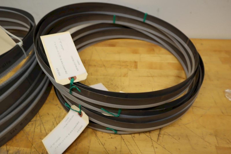 Roentgen Bi-Alfa Cobalt Bandsaw Blades (8pcs) **All New**, (4) 16' x 1.25" x .042" 5/8 TPI, (4) 12'10" x 1" x .035" 6/10 TPI- Auction Item