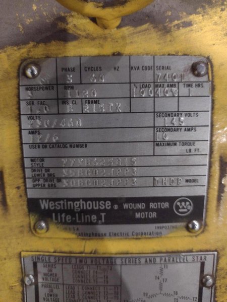5 TON CONCO HEAVY DUTY OVERHEAD CRANE HOIST: STOCK #23080