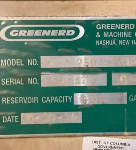GREENERD HCA-250  250 Ton C Frame Hydraulic Press USA #6735