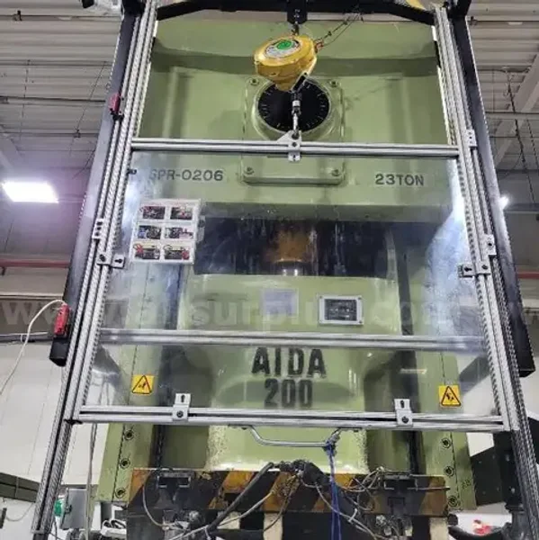 220 TON AIDA MODEL #NCI-200(2) GAP FRAME PRESS, 12.59&quot; STROKE: STOCK #22210