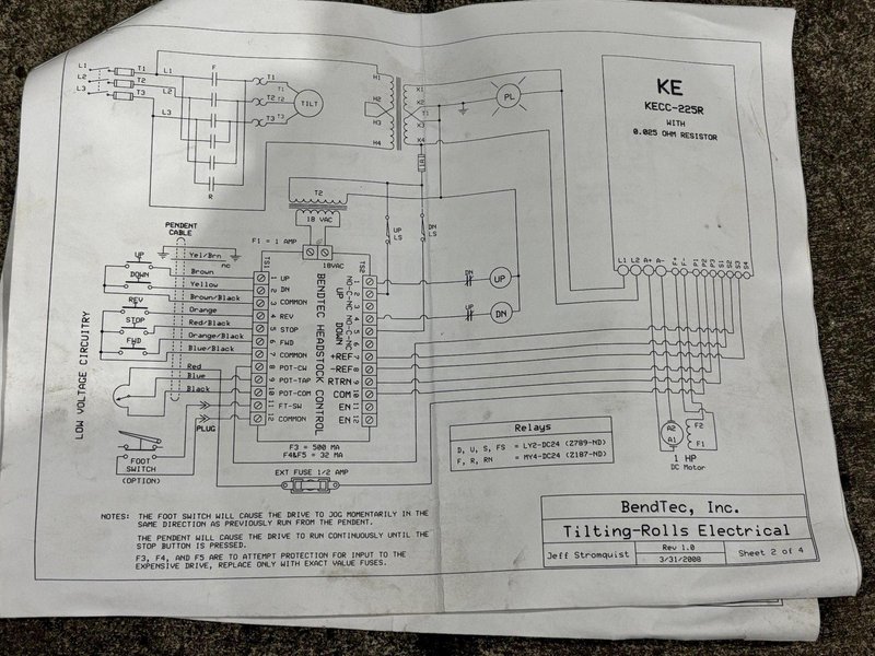 10,000 LBS ARONSON MODEL #WRU10PT WELDING POSITIONER WITH TANK TURNING ROLLS: STOCK #23235